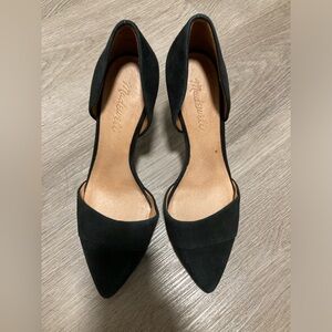 Madewell Black Suede Heels - EUC